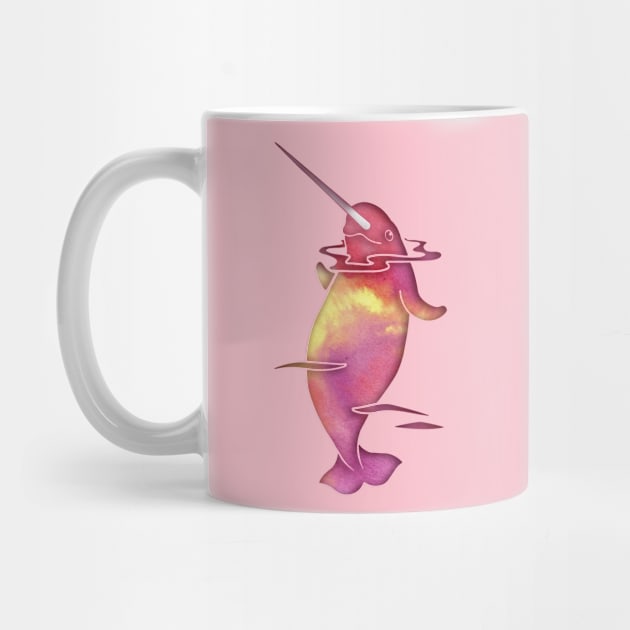 Peach Sea Narwhal by ferinefire